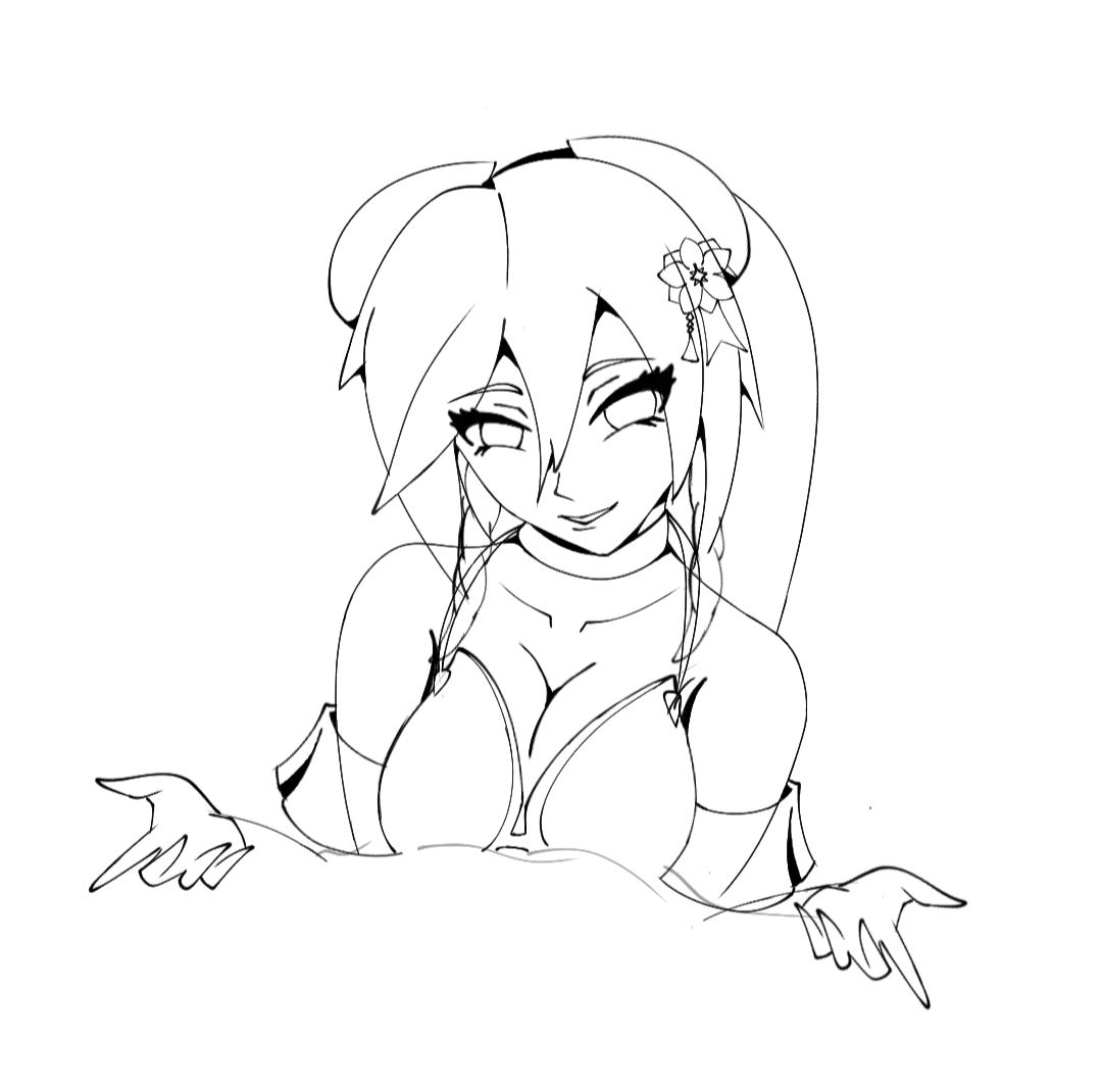Ryoko Line Art Illustration
